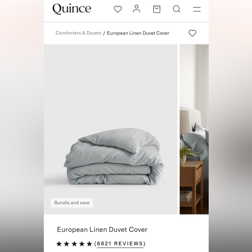 Quince European Linen Duvet Cover King/Cal. King